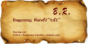 Bagossy Renátó névjegykártya