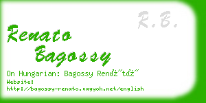 renato bagossy business card